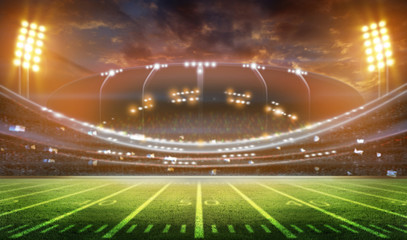 american football stadium 3D.