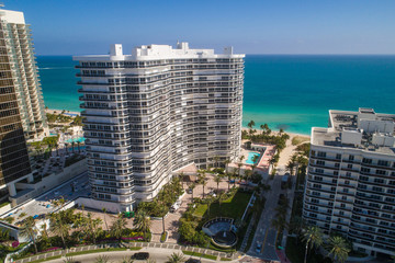 Majestic Towers Condominium Bal Harbour Miami aerial drone photo