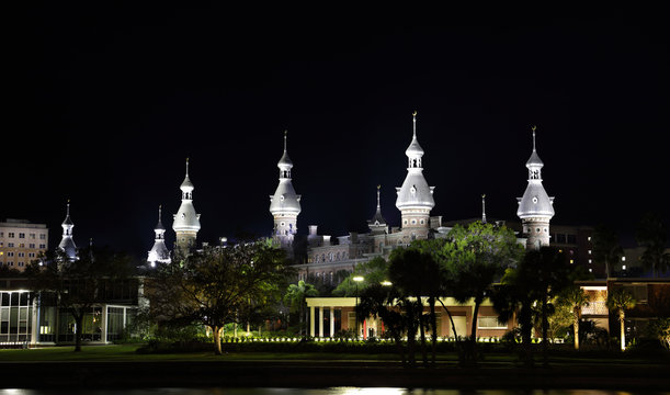 Henry B Plant Museum At Night Long Exposure