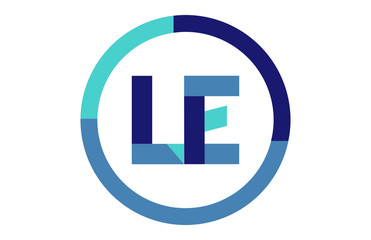 LE Global Circle Ribbon letter Logo