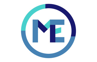 ME Global Circle Ribbon letter Logo