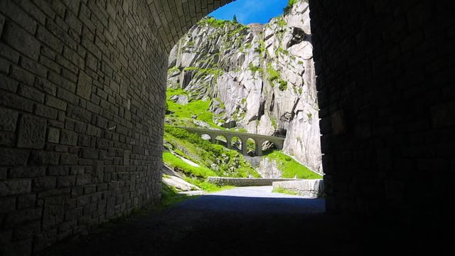 gotthard andermatt switzerland bridge alps river