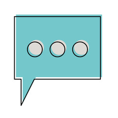 dialogue box with tail and three suspension points in watercolor silhouette vector illustration