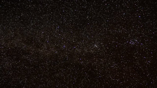 Motion background with a multitude of stars in a dark sky
