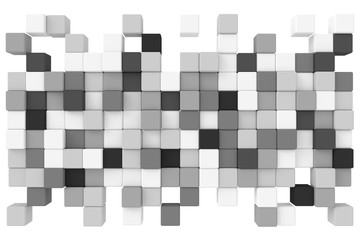 Abstract background of cubes. 3D rendering.