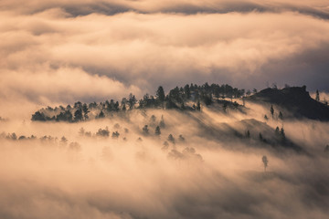 Obraz na płótnie Canvas Foggy Mountain Sunrise