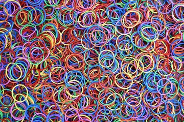 many colorful rubber for colorful background