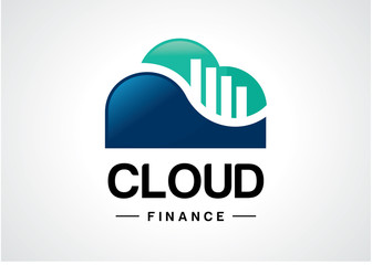 Cloud Finance Logo Template Design Vector, Emblem, Design Concept, Creative Symbol, Icon
