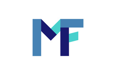 Fototapeta premium MF Ribbon Letter Logo