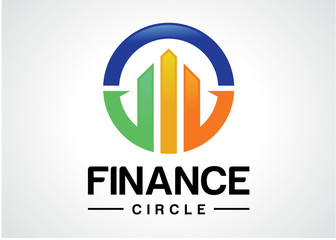 Circle Finance Logo Template Design Vector, Emblem, Design Concept, Creative Symbol, Icon