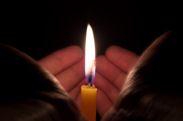 Several designs of candle light on dark background