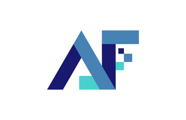 AF Digital Ribbon Letter Logo