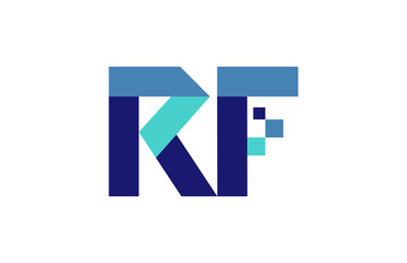 RF Digital Ribbon Letter Logo