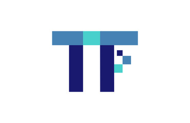 TF Digital Ribbon Letter Logo