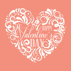 happy valentines day stylish greeting card