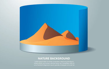 desert background with text space vector illustration