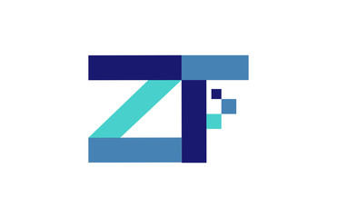 ZF Digital Ribbon Letter Logo