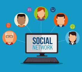 social network concept people connected