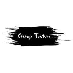 Ink vector dry brush stroke. Vector illustration. Grunge hand drawn watercolor texture. Space for text.