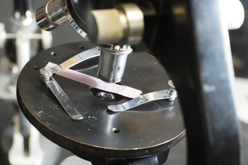 Detail of a microscope
