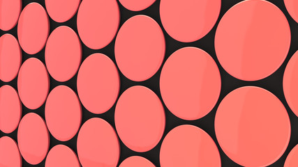 Blank red badge on black background