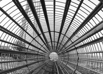 Steel bars in the construction site