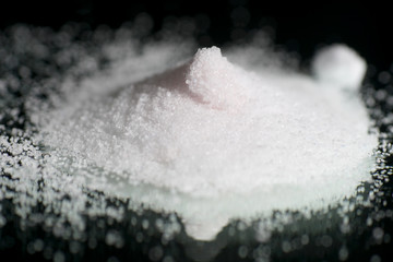 Citric acid in detail as a powder

