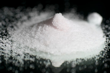 Citric acid in detail as a powder
