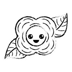 Obraz premium yellow flower kawaii cartoon natural vector illustration sketch design