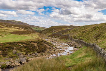 Yorkshire Dales landscape near Surrender Bridge, between Feetham and Langthwaite, North Yorkshire, UK