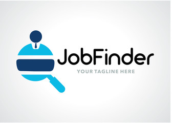 Job Finder Logo Template Design Vector, Emblem, Design Concept, Creative Symbol, Icon