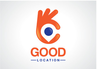 Good Location Logo Template Design Vector, Emblem, Design Concept, Creative Symbol, Icon