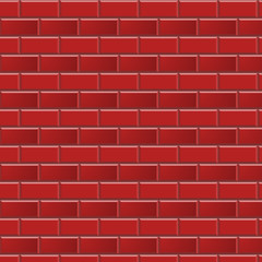 Obraz premium vector red brick wall seamless pattern
