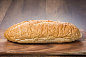 Close up Sourdough Bread on Wooden Cutting Board.