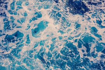 Background of ocean blue wave and texture sea water