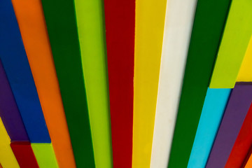 Decorative Wood Mosaic Tiled Panel Colorful Texture. Wooden Interior Design Multicolored Background.