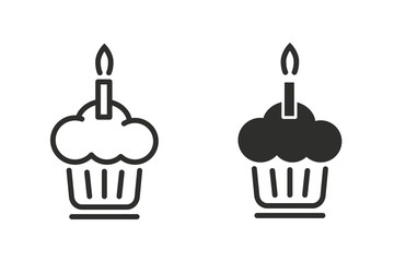 Muffin vector icon.