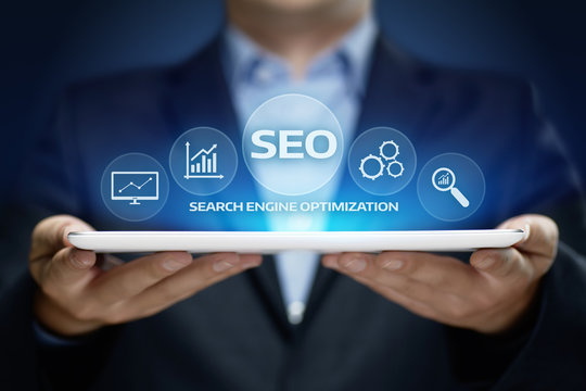 SEO Search Engine Optimization Marketing Ranking Traffic Website Internet Business Technology Concept