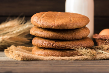 Rye cakes in the rustic style