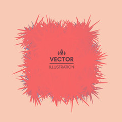 The frame consisting of chaotic lines. 3d abstract vector illustration. Design template with place for text. Modern pattern.