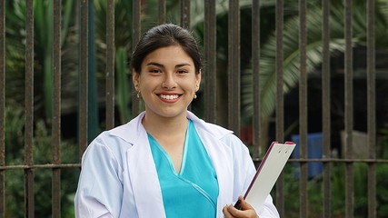 Minority Teenage Girl And Nursing