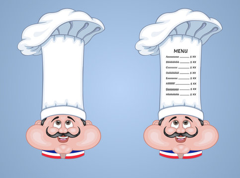 French Chef Hat Menu