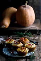 PUMPKIN CREAM CHEESE SWIRL MUFFINS.