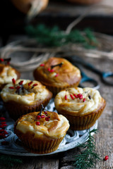 PUMPKIN CREAM CHEESE SWIRL MUFFINS.