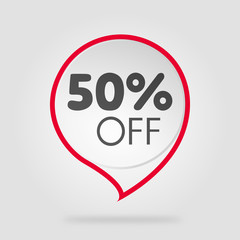 Special offer isolated sale tag red