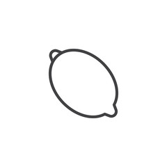Lemon line icon, outline vector sign, linear style pictogram isolated on white. Symbol, logo illustration. Editable stroke