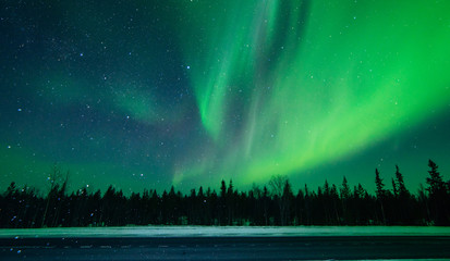 Northern lights ,Aurora borealis ,green, purple, blue, stars. North Pole, Iceland, Russia - 189578738