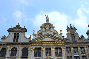 Fototapeta na wymiar Bruxelles, Grand-Place. Façades. 