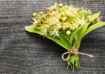 Linden flowers on the table