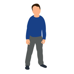 boy on a white background